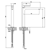 Gessi Emporio Via manzoni Смеситель для раковины, на 1 отв, цвет: Black XL