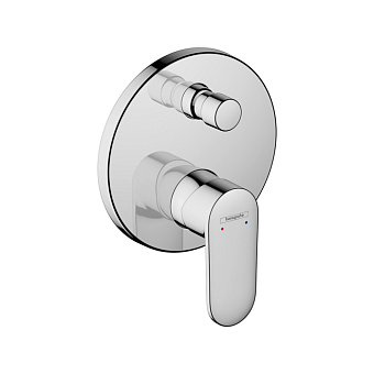 Hansgrohe Vernis Blend Встраиваемый смеситель для ванны с переключателем (внешняя часть), цвет: хром