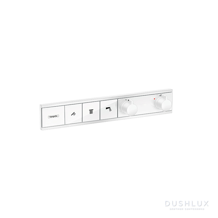 Фото Hansgrohe RainSelect Встраиваемый термостат для душа, 3 источника (внешняя часть), цвет: белый матовый