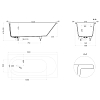 Salini Lofo Kit Ванна 180x80x61см, встраиваемая, Gelcoat, с донным клапаном, сифоном, ножками, слив-переливом, цвет: белый глянцевый