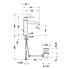 Duravit Balcoon Смеситель для раковины, 1 отв., с донным клапаном, цвет: хром