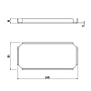 QuadroDesign Поднос 24.5x11x1.9см., подвесной, цвет: Brushed Stainless Steel