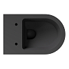 Alice Hide Round Унитаз 57х37см., подвесной, безободковый, с сиденьем и крышкой с микролифтом, с набором для крепления, цвет: чёрный матовый