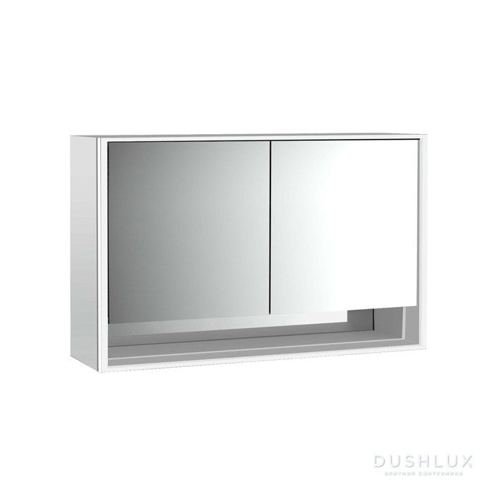 Фото Emco Loft Зеркальный шкаф 130см., с подсветкой LED с с ниж.отделением навесная модель, 2-дверки зеркальная задняя стенка