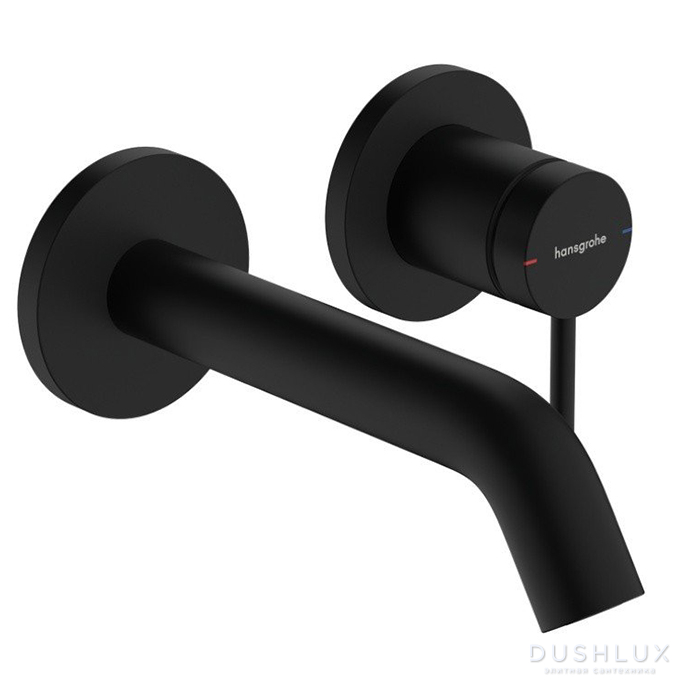Фото Hansgrohe Tecturis S Смеситель для раковины, настенный, цвет: черный матовый
