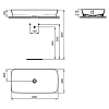 Ideal Standard Ipalyss Раковина накладная 80х40хh12 см, без отв., с крепежом, покрытие: Diamatec® цвет: белый