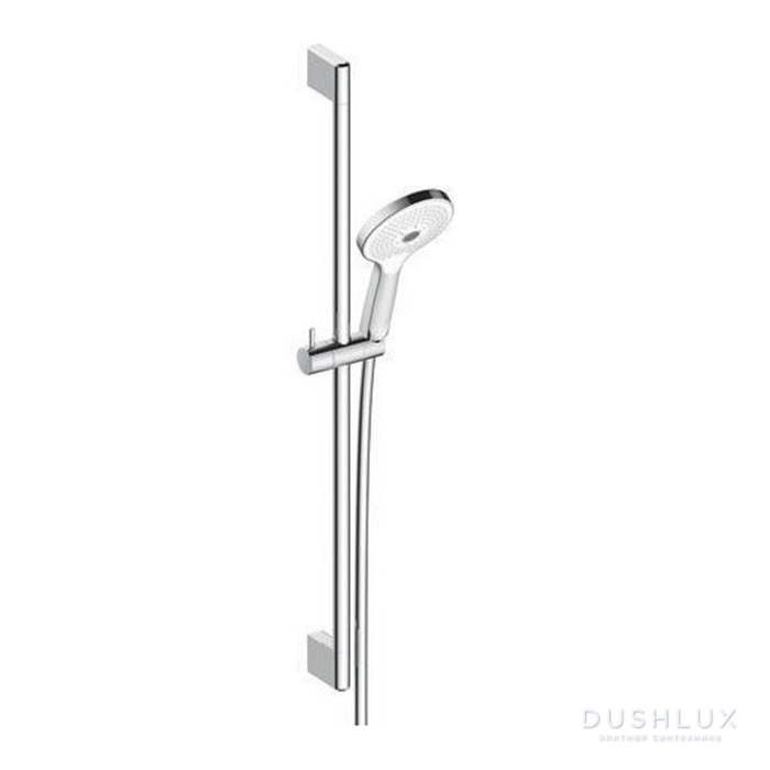 Фото Duravit Wave Душевой комплект: держатель для душа 700 мм, шланг для душа 1600 мм и ручной душ Ø 130, 3 режима Click, цвет: хром