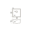 Omoikiri Tadzava 44-U/I Quadro Кухонная мойка 44x20x44см.,встраиваемая, цвет: нержавеющая сталь