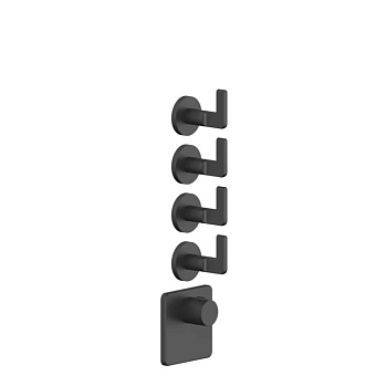 Gessi Inciso Смеситель для душа, встраиваемый, термостатический, резьба 3/4", цвет: Black XL