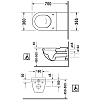 Duravit Starck 3 Унитаз 70х45х36 см, подвесной, для инвалидов на колясках, цвет: белый