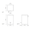 Decor Walther TE 70 SC Ведро 20x20x32см, с педалью и крышкой, softclose, цвет: сталь полированная