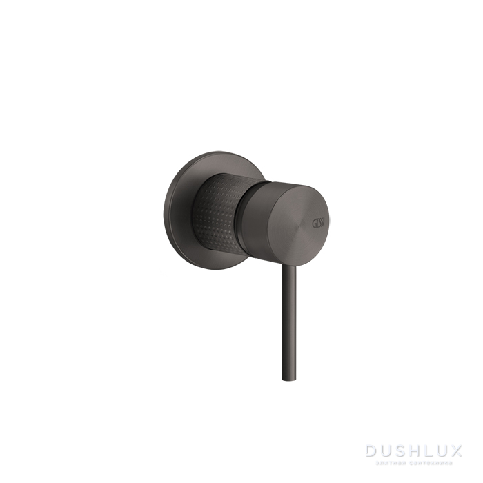 Фото Gessi 316 Встраиваемый смеситель, на 1/2", на 1 источник, цвет: brushed black metal pvd