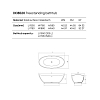 Dea Design Elegant Ванна 155x78x58см., отдельностоящая, Solid Surface, цвет: Black №16