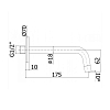 Paffoni Light Излив для ванны 17.5см., настенный, цвет: золото медовое брашированное