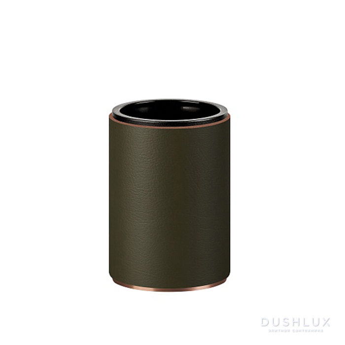 ADJ Стакан для зубных щеток, D7xH10 см., цвет:copper/оливковый