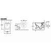 Villeroy&Boch Architectura Унитаз 37x53см., подвесной, безободковый, с гориз. выпуском, цвет: альпийский белый