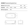 Dea Design Stripes Ванна 171x72x56см., отдельностоящая, Solid Surface, цвет: White №18