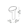 Agape Drop Раковина 67x44.2x85.5 см, без отв., на пьедестале, выпуск в пол, цвет: белый Cristalplant