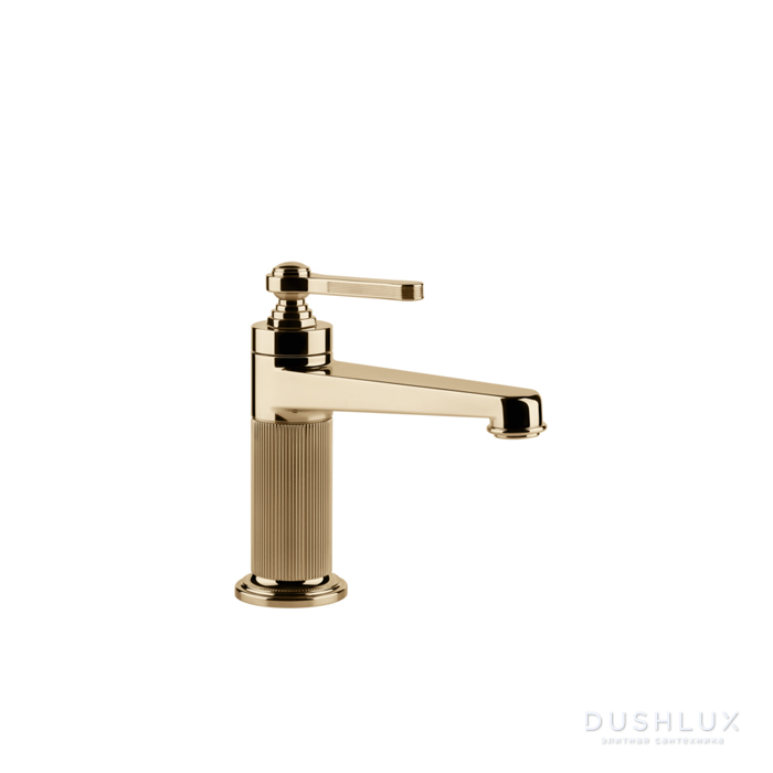 Фото Gessi Venti20 Смеситель для раковины, на 1 отв., с донным клапаном, цвет: Warm Bronze PVD
