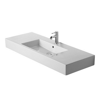 Duravit Vero Раковина 125x49см, подвесная, 1 отв., с переливом, цвет: белый