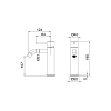 TREEMME 40mm Смеситель для раковины, цвет: нержавеющая сталь