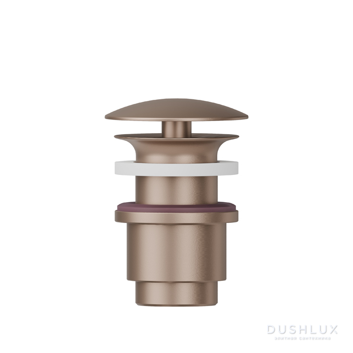 Фото Newform Донный клапан для раковины, свободный слив, без перелива, цвет: copper satin
