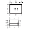 Axor Universal Softsquare Полочка 15x7см., подвесная, цвет: полированное золото
