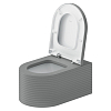 Duravit Millio Унитаз подвесной, 37x57см., декор "Grooves", крепление в компл., цвет: светло-серый матовый