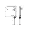 Hansgrohe Tecturis E Смеситель для раковины 240 Fine, однорычажный, CoolStart, с клапаном push-open, цвет: матовый черный