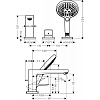 Hansgrohe Metropol Смеситель на край ванны, на 3 отв., излив 197мм, ручной душ 3jet, цвет: хром