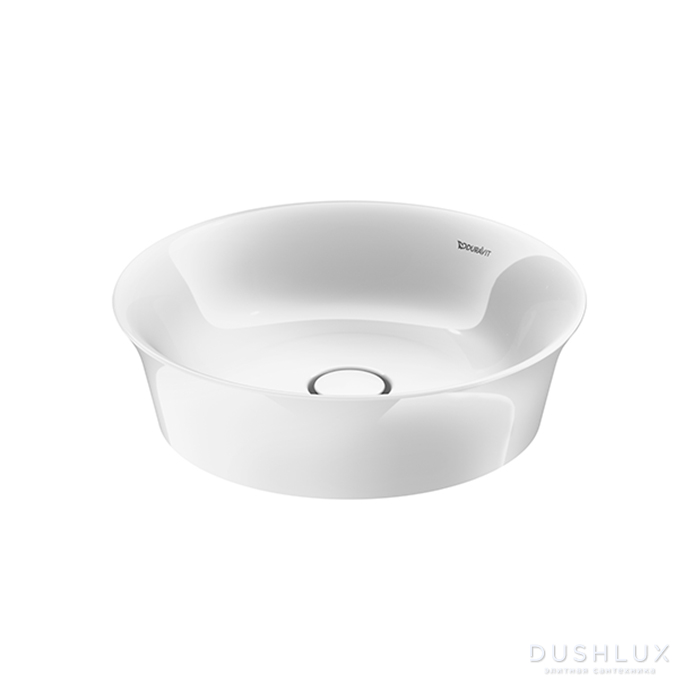 Фото Duravit White Tulip Раковина накладная, D:43см, шлифованная, без перелива., цвет: белый