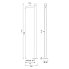 CEA Design GIOTTO Смеситель для раковины 111.5см., напольный, цвет: нержавеющая сталь