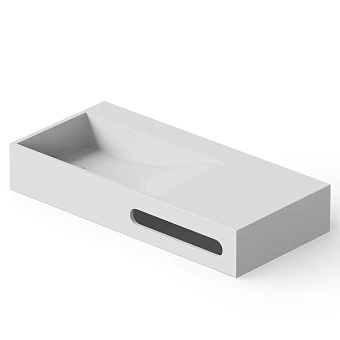 Dea Design Washbasins Раковина 90x42x15см., накладная, без отв., Solid Surface, цвет: White №18