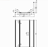 Burlington Britton Дверь на петлях 140x80см., цвет: хром