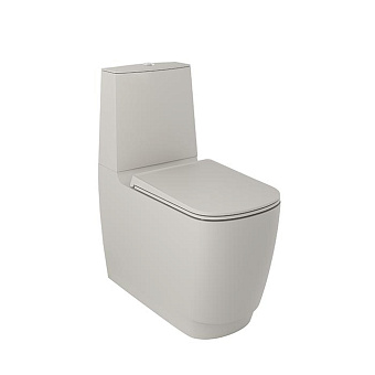Kludi Resa S Унитаз моноблок 62x34см, безободковый, spiralflush, цвет: серо-бежевый матовый