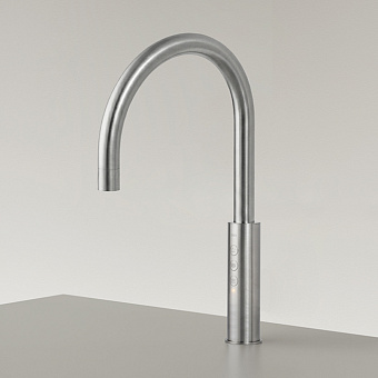 CEA Design ETW Кран для кухни, 1 отв., с поворотным изливом, цвет: нержавеющая сталь