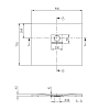 Villeroy&Boch Squaro Infinity Душевой поддон 90х75х4см., Quaryl®, цвет: Anthracite