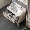 Kerama Marazzi Pompei Раковина 80х50х26.5см., подвесная, мебельная, 1 отв., с переливом, цвет: белый глянцевый