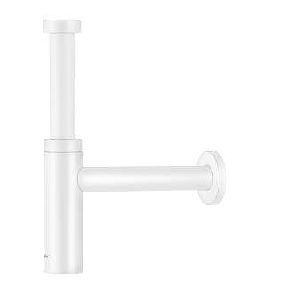 Hansgrohe Flowstar Сифон для раковины, дизайнерский, 1/4’ от стены 330 мм, цвет: белый матовый