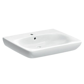 Geberit Selnova Comfort Раковина 65х55х16см., подвесная, 1 отв., для ММГН, цвет: белый глянцевый