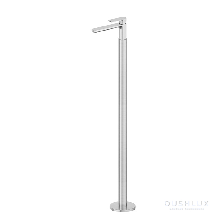 Фото Newform Haka Смеситель для раковины, напольный, цвет: PVD brushed stainless steel