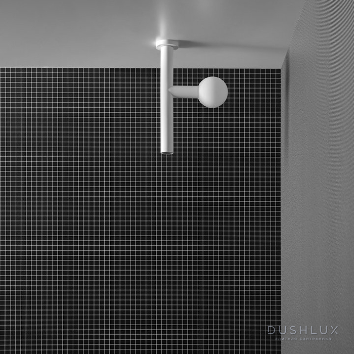 Фото Antonio Lupi Apollo Верхний душ Ø45 мм., с LED подсветкой, потолочный монтаж, цвет: белый матовый