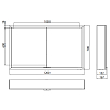 EMCO Prime Зеркальный шкаф 120x70см., с подсветкой, навесной, 2 двери, 2 полки, розетка, цвет: белый