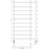Secado Турин 1 Полотенцесушитель 40x120 см, электрический, цвет: хром