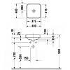 Duravit Happy D.2 Plus Раковина 40х40см, без отв., накладная, квадратная, цвет: белый