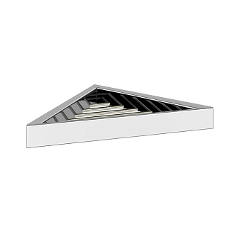 Gessi Rettangolo Полочка-решетка угловая для ванны или душа, подвесная, цвет: хром