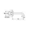 Grohe Allure Настенный излив для ванной, вынос: 172 мм, цвет: хром