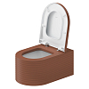 Duravit Millio Унитаз подвесной, 37x57см., декор "Grooves", крепление в компл., цвет: матовая корица
