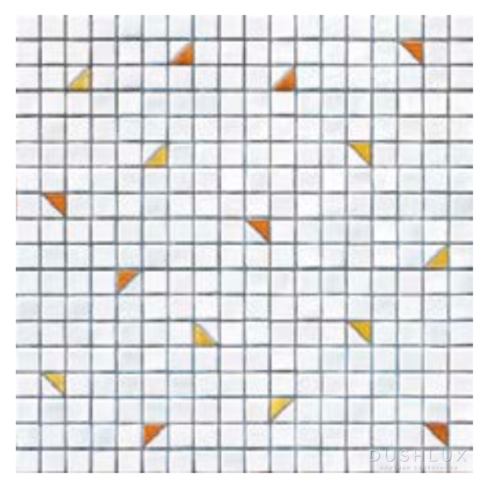 Фото Sicis Colors Мозаика 29.5x29.5см, универсальная, стекло, цвет: white/amber-ale