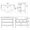 TW  Armony Nuovo Комплект мебели напольный, с раковиной Azzurra GIU200110/ALZA bi*1, 2 ящика, доводчики Blum, 112х62см, цвет: moka